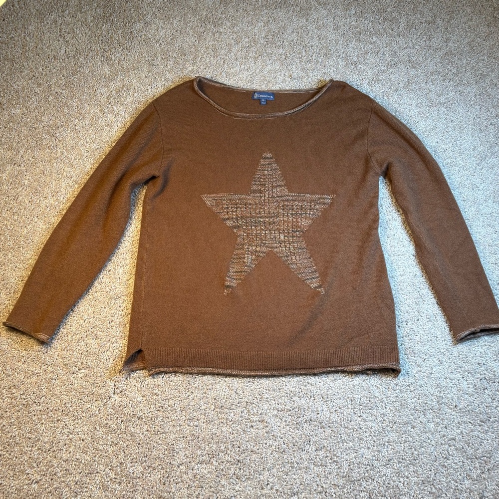 Democracy Earthy Brown Knit Top